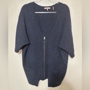 Rebecca Taylor Navy Cashmere/Merino Wool Cardigan
